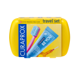 Curaprox Travel set stejnobarevný mix náhradních hlavic magenta 2 ks Název varianty: Příchuť: Ostružina + lékořice