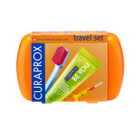 Curaprox Travel set stejnobarevný mix náhradních hlavic magenta 2 ks Název varianty: Příchuť: Aloe + jablko