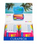 Curaprox Travel set stejnobarevný mix náhradních hlavic magenta 2 ks Příchuť: Ostružina + lékořice